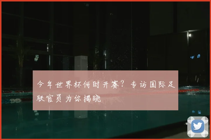 今年世界杯何时开赛?专访国际足联官员为你揭晓